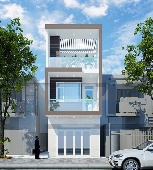 chi phí xây dựng nhà ống 3 tầng hiện đại