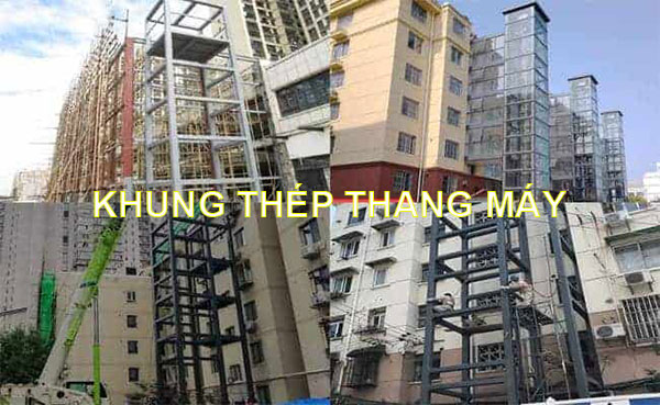 khung thép thang máy