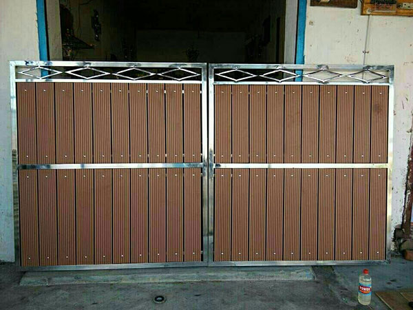 mẫu cổng inox 2 cánh hiện đại