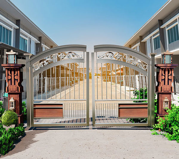 mẫu cổng inox 2 cánh sang trọng