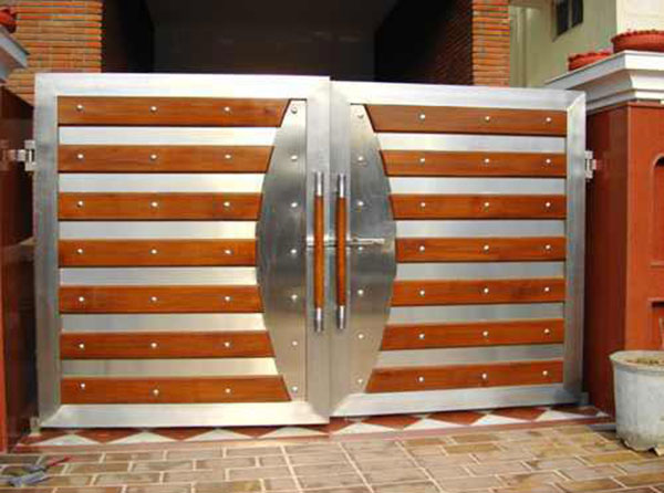 mẫu cổng inox sang trọng