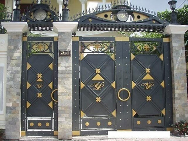 mẫu cổng sắt 2 cánh