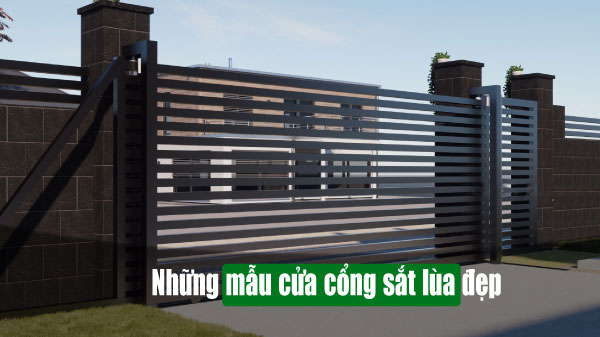 mẫu cửa cổng sắt đẹp