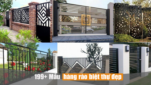 mẫu hàng rào biệt thự đẹp