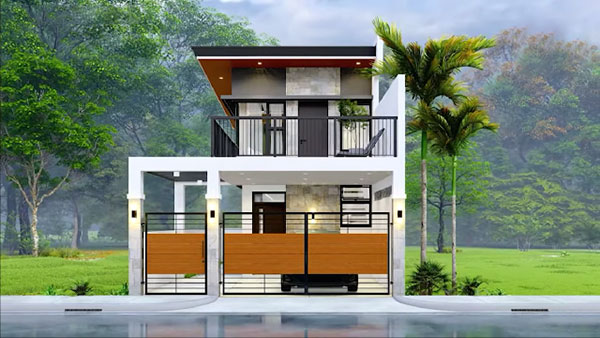 mẫu nhà 2 tầng đẹp giá 1 tỷ dưới 60m