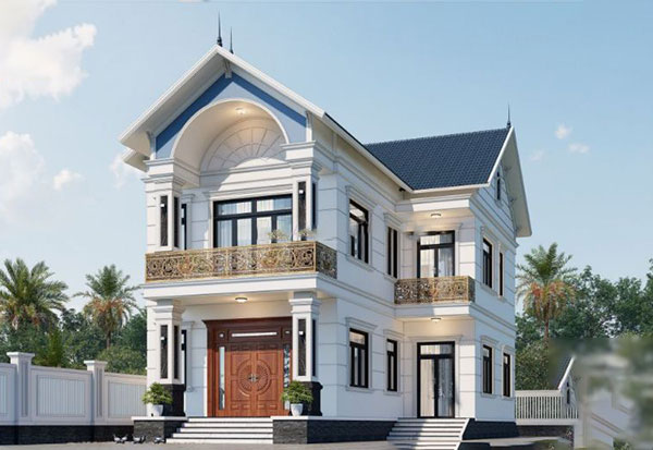 mẫu nhà 2 tầng đẹp giá 1 tỷ chữ L