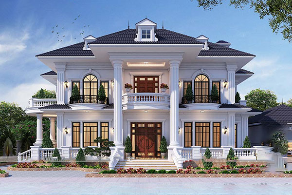 mẫu nhà biệt thự 2 tầng hiện đại 2