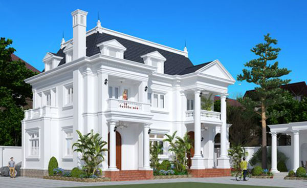 mẫu nhà biệt thự 2 tầng hiện đại 3