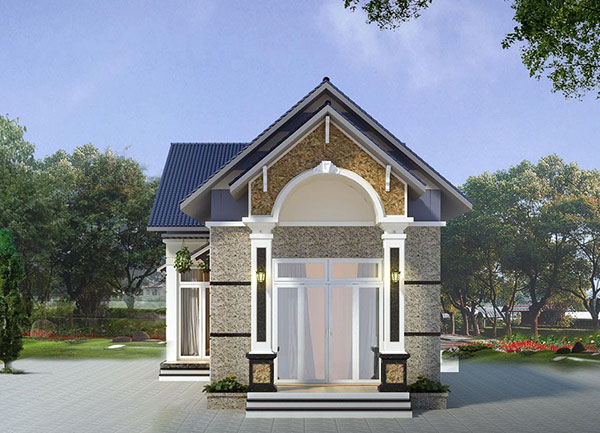 mẫu nhà cấp 4 ở nông thôn 250 triệu kết cấu bê tông nhẹ