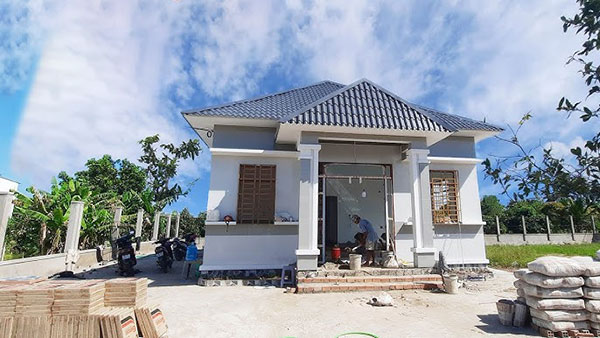 mẫu nhà cấp 4 mái nhật đẹp