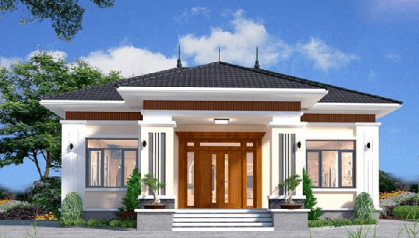 mẫu nhà cấp 4 mái nhật hiện đại