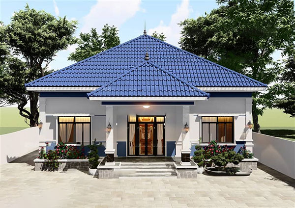 mẫu nhà cấp 4 mái nhật sịn sò