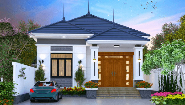 mẫu nhà cấp 4 mái nhật đẹp mê ly