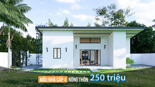 mẫu nhà cấp 4 nông thôn 250 triệu