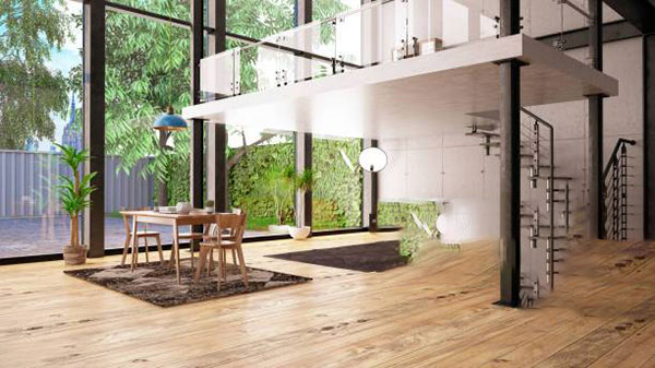mẫu nhà gác lửng kết hợp sân vườn