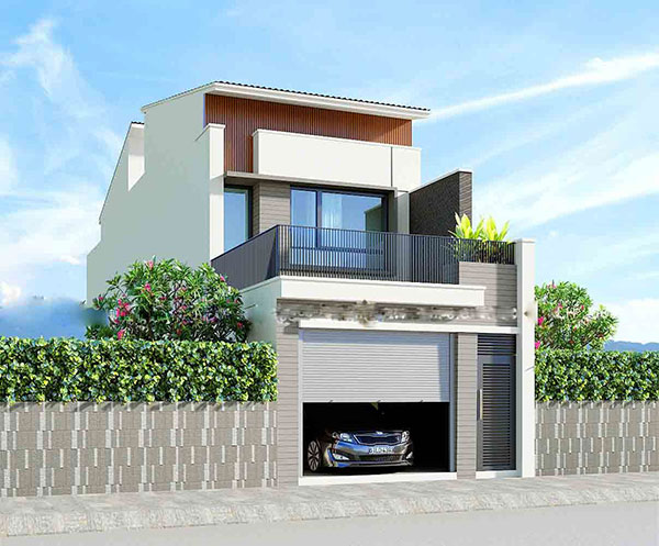 mẫu nhà ống 2 tầng hiện đại