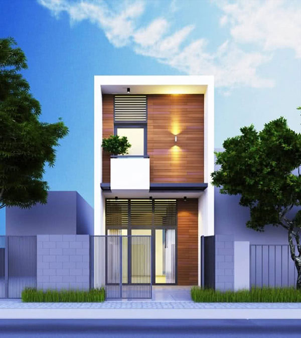 mẫu nhà ống 2 tầng sang trọng