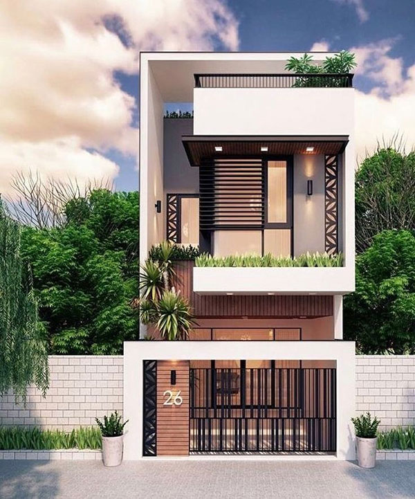 mẫu nhà ống 2 tầng cao cấp