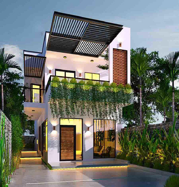 mẫu nhà ống 2 tầng đẹp nhất