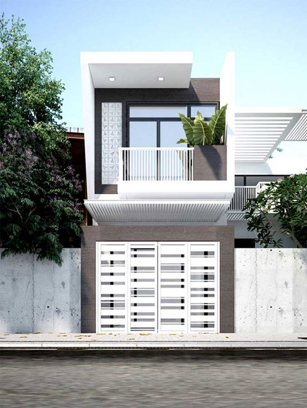 mẫu nhà ống 2 tầng đẹp ở nông thôn được ưa chuộng