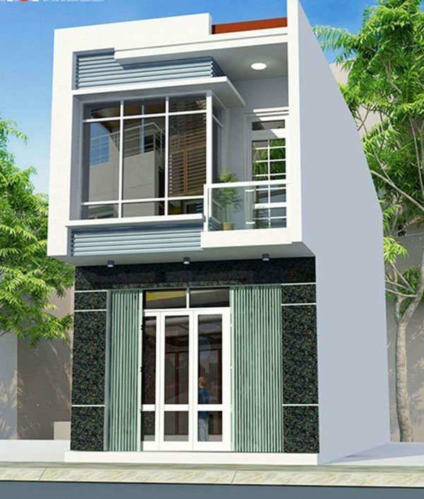 mẫu nhà ống 2 tầng đẹp ở nông thôn ai nhfin cũng phải đắm say