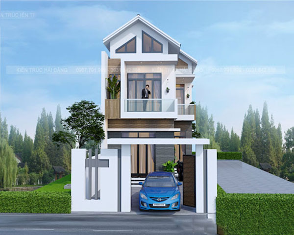 mẫu nhà ống 2 tầng mái thái 5x20m mới nhất