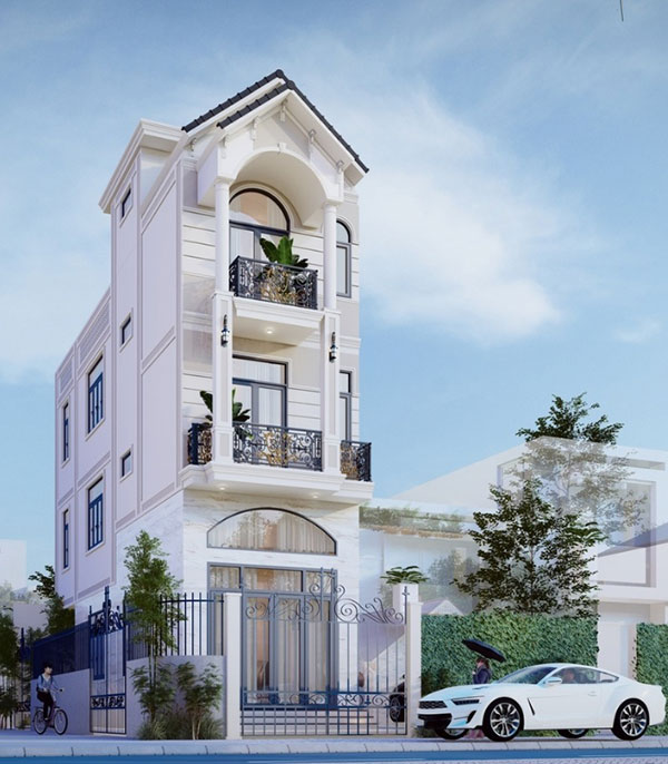 mẫu nhà ống 3 tầng độc đáo