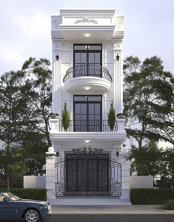 mẫu nhà ống 3 tầng sang trọng