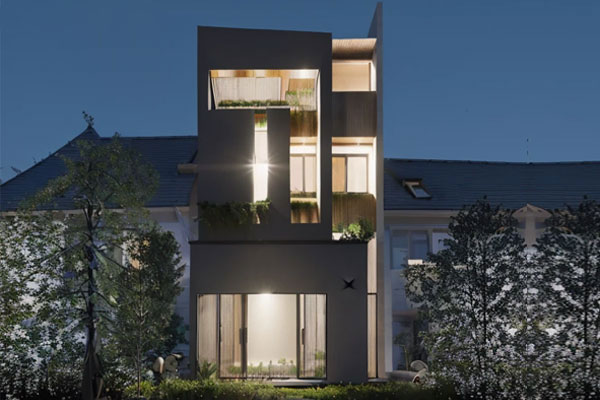 mẫu nhà ống 3 tầng hiện đại