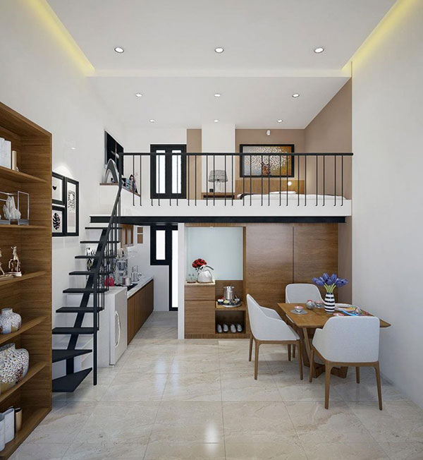 mẫu nhà ống gác lửng