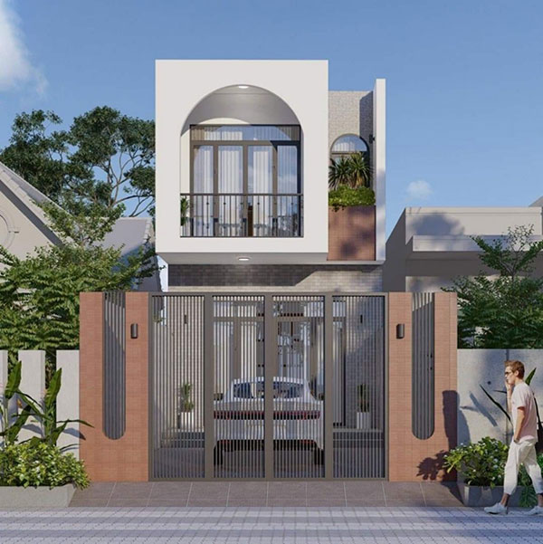 mẫu nhà phố 2 tầng nhỏ gọn