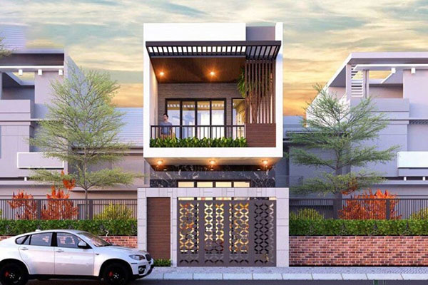 mẫu nhà phố 2 tầng đẹp mê ly