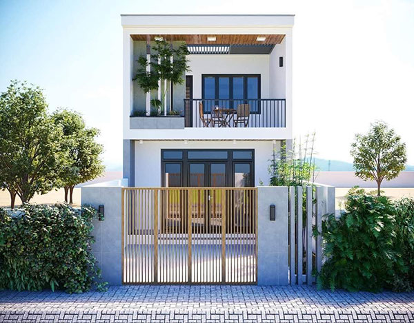 mẫu nhà phố 2 tầng đẹp xuất sắc