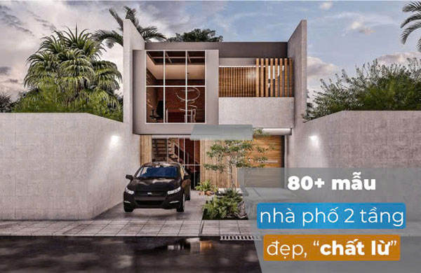 mẫu nhà phố 2 tầng đẹp nhất