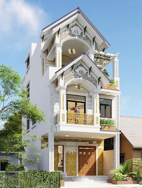 mẫu nhà phố 3 tầng hiện đại