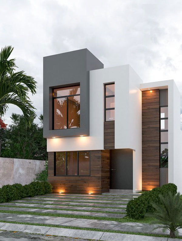 mẫu nhà phố không ban công đỉnh cao