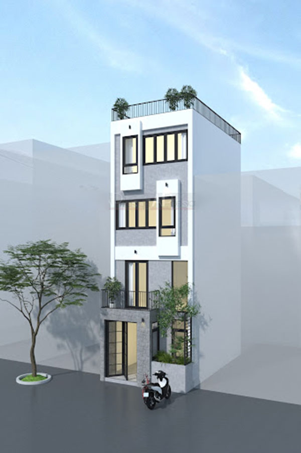 mẫu nhà phố không ban công đẹp mê ly