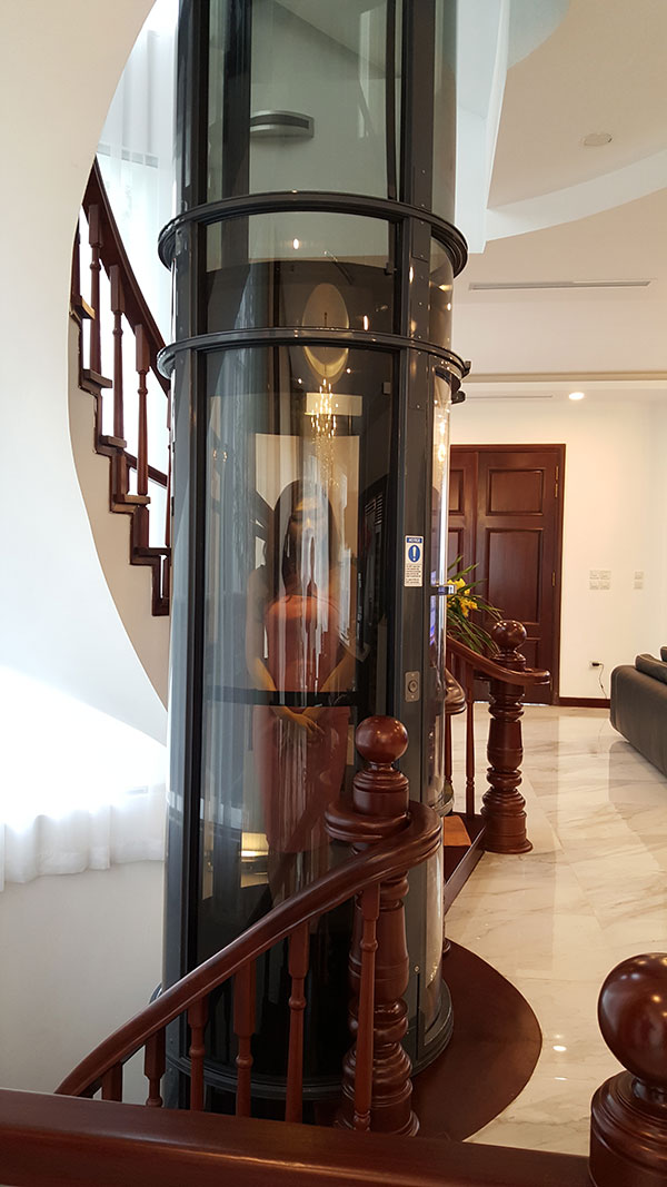 mẫu thiết kế nhà 5x13m có thang máy hiện đại