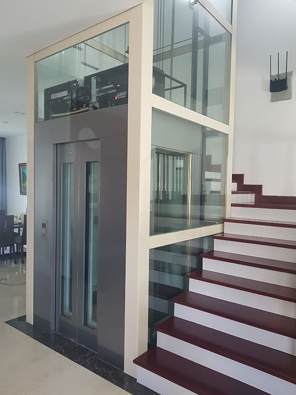 mẫu thiết kế nhà 5x13m có thang máy sang trọng