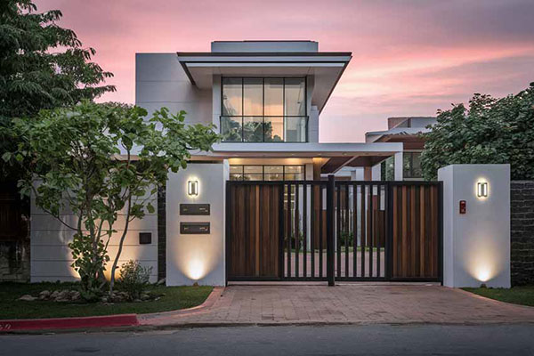mẫu trụ cổng đẹp cho nhà phố
