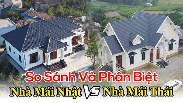 nhà cấp 4 mái nhật và mái thái