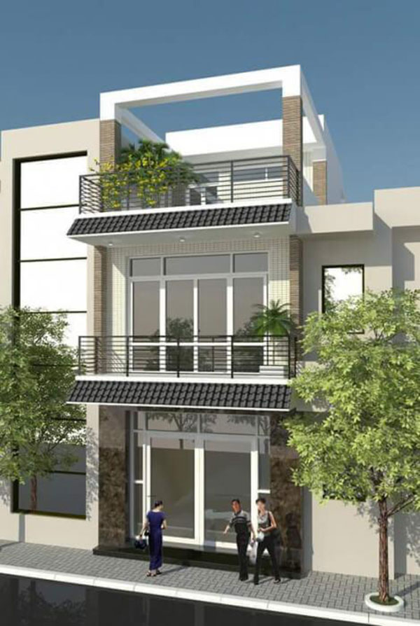 phong cách nhà ống 3 tầng hiện đại tân cổ điển