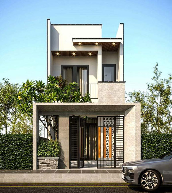 phong cách nhà phố 2 tầng châu âu