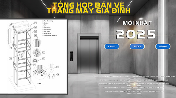 bản vẽ thang máy gia đình