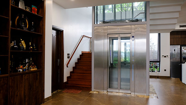 mẫu thiết kês nhà 30m2 có thang máy sang trọng