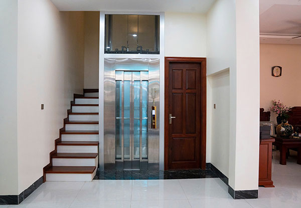 mẫu thiết kế nhà 50m2 có thang máy sang trọng