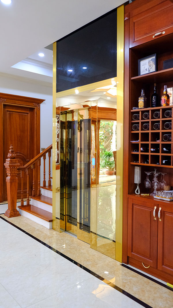 mẫu thiết kế nhà 5x16m có thang máy