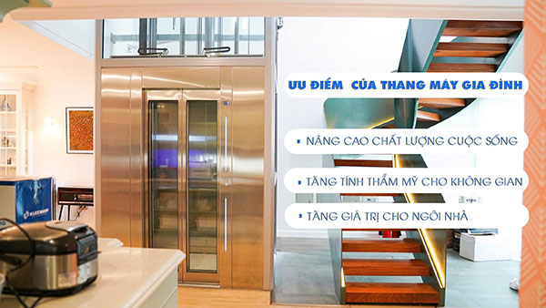 ưu điểm của thang máy gia đình