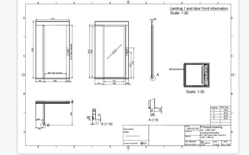Bản vẽ cửa thang máy