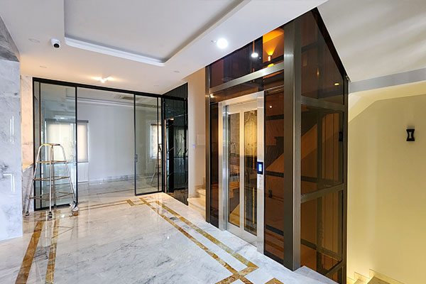 mẫu thiết kế nhà 5x10m có thang máy đẹp